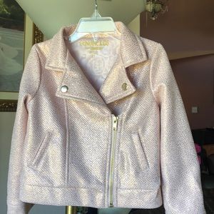 COPY - Osh Kosh faux leather pink biker jacket